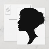 Vrouw Silhouette Briefkaart (Voorkant / Achterkant)