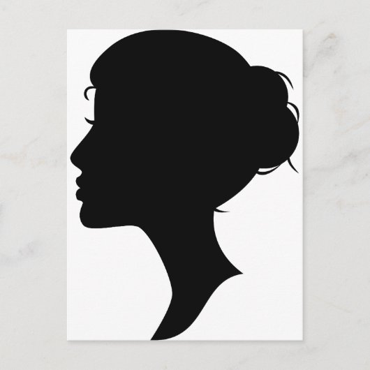 Vrouw Silhouette Briefkaart (Voorkant)