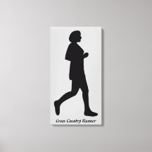 Vrouw Silhouette Canvas met landoverschrijdende ru