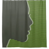 Vrouw Silhouette Douchegordijn (Voorkant)