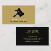 Vrouw Silhouette, fotograaf, fotografie Visitekaartje (Voorkant / Achterkant)