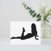 Vrouw_Silhouette_leg Briefkaart (Staand voorkant)