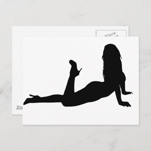 Vrouw_Silhouette_leg Briefkaart (Voorkant / Achterkant)