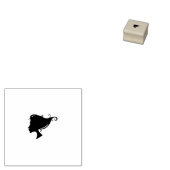 Vrouw Silhouette Loyalty Kaart Stamp (1.08 cm) Rubberstempel (Gestempeld)