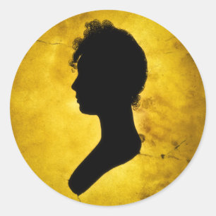 "Vrouw Silhouette op Goud" stickers