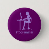 Vrouw Silhouette Programmer Button (Voorkant)