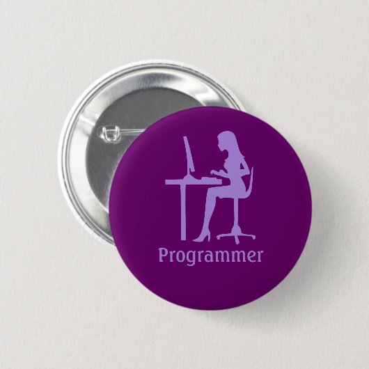 Vrouw Silhouette Programmer Button (Voorkant /achterkant)