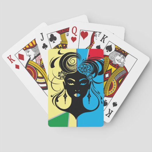VROUW silhouetten Pokerkaarten (Achterkant)