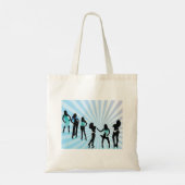 Vrouw Silhouettes Canvas tas (Achterkant)