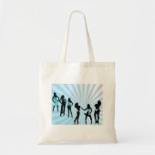 Vrouw Silhouettes Canvas tas (Voorkant)