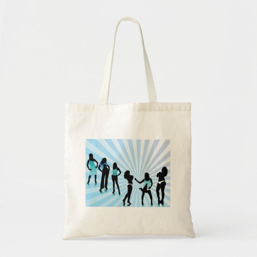 Vrouw Silhouettes Canvas tas (Voorkant)
