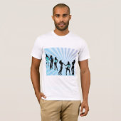 Vrouw Silhouettes Mannen T-Shirt (Voorkant volledig)