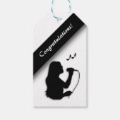 Vrouw Singer Cadeaulabel (Voorkant)