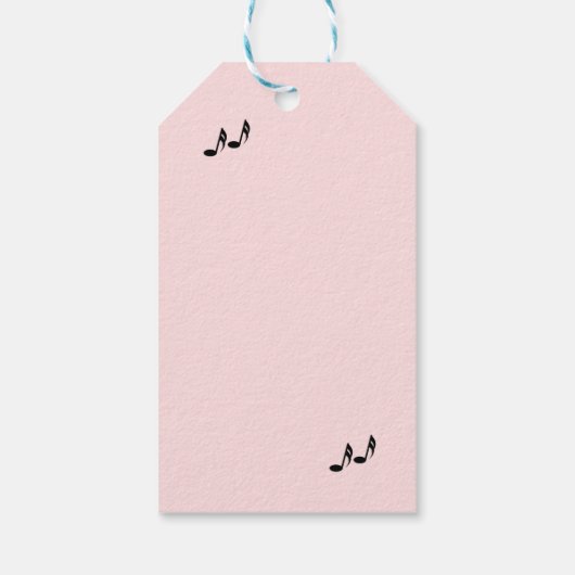 Vrouw Singer Custom Birthday Cadeaulabel (Achterkant)