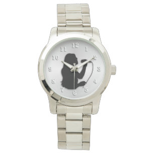 Vrouw Singer met witte cijfers Horloge