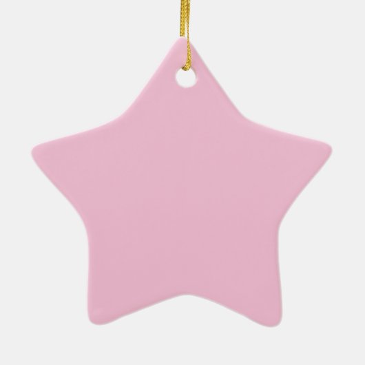 Vrouw Singer Pink Keramisch Ornament (Achterkant)