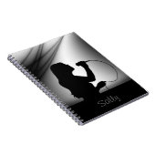 Vrouw Singer Silver Curtain-laptop Notitieboek (Rechterzijde)