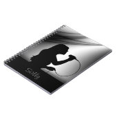 Vrouw Singer Silver Curtain-laptop Notitieboek (Linkerzijde)