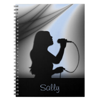 Vrouw Singer Silver Curtain Personal Notitieboek