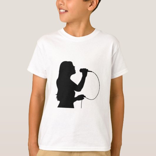 Vrouw Singer T-shirt (Voorkant)
