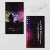 Vrouw Singer Visitekaartje (Voorkant / Achterkant)