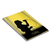 Vrouw Singer Yellow Curtain Personal notebook Notitieboek (Rechterzijde)