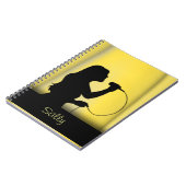 Vrouw Singer Yellow Curtain Personal notebook Notitieboek (Linkerzijde)
