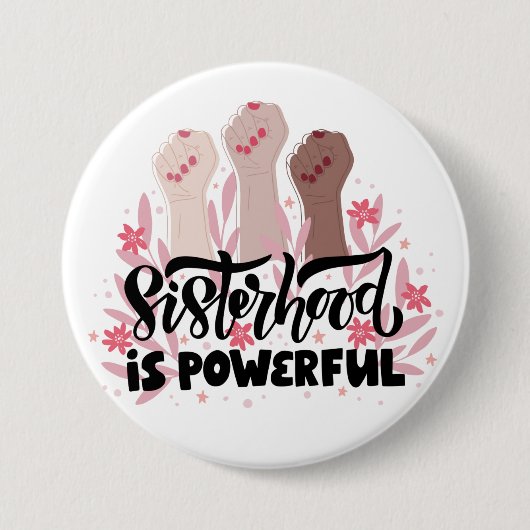 Vrouw Sisterhood Button (Voorkant)