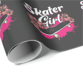 Vrouw Skateboard Love Skater Girl Cadeaupapier (Rol Hoek)