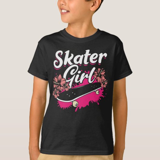 Vrouw Skateboard Love Skater Girl T-shirt (Voorkant)