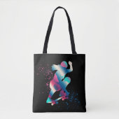 Vrouw Skateboarder Tote Bag (Voorkant)