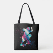 Vrouw Skateboarder Tote Bag (Achterkant)