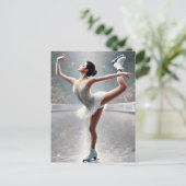 Vrouw Skater Briefkaart (Staand voorkant)