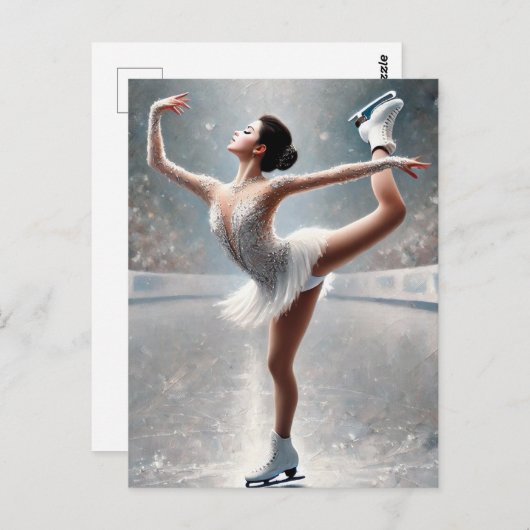 Vrouw Skater Briefkaart (Voorkant / Achterkant)