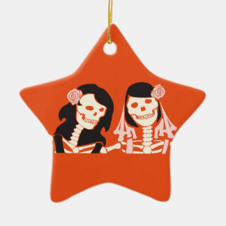 Vrouw Skeleton Couple Keramisch Ornament
