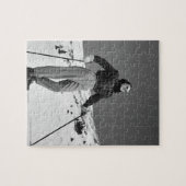 Vrouw Skier Legpuzzel (Horizontaal)