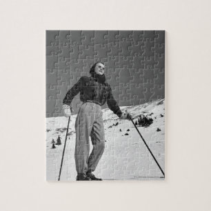 Vrouw Skier Legpuzzel