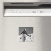 Vrouw Skier Magneet (Insitu (Vaatwasser))