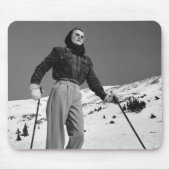 Vrouw Skier Muismat (Voorkant)