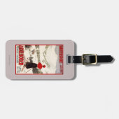 Vrouw Skier Overzien Adelboden Poster Bagagelabel (Voorkant horizontaal)