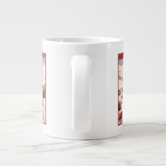 Vrouw Skier Overzien Adelboden Poster Grote Koffiekop (Achterkant)