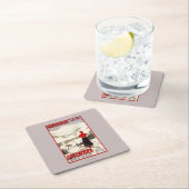 Vrouw Skier Overzien Adelboden Poster Kartonnen Onderzetters (Insitu)