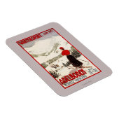 Vrouw Skier Overzien Adelboden Poster Magneet (Rechterzijde)