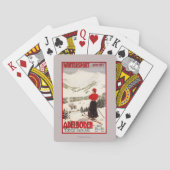 Vrouw Skier Overzien Adelboden Poster Pokerkaarten (Achterkant)