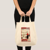 Vrouw Skier Overzien Adelboden Poster Tote Bag (Voorkant (product))