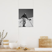 Vrouw Skier Poster (Keuken)