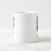 Vrouw Skiing - zowel Engels als Frans Poster Grote Koffiekop (Voorkant)