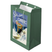 Vrouw Skiing - zowel Engels als Frans Poster Medium Cadeauzakje (Achterkant Gekanteld)