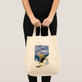 Vrouw Skiing - zowel Engels als Frans Poster Tote Bag (Voorkant (product))