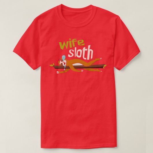 Vrouw Sloth T-shirt (Design voorkant)
